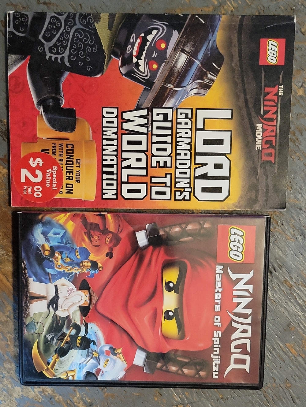 Lego Ninjago Red & Black Movie DVD and Guide Cover Art
